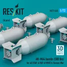 ResKit Models AN-M64 bombs (500 lbs) for all USAF & RAF of WW2 & Korean War (6 pcs) (3D Printed) 1:72 (RS72-0545)