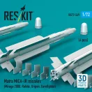 ResKit Models Matra MICA-IR missiles (4 pcs) (Mirage 2000, Rafale, Gripen, Eurofighter) (3D Printed) 1:72 (RS72-0549)
