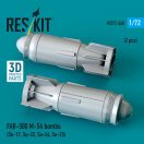 ResKit Models FAB-500 M-54 bombs (2 pcs) (Su-17, Su-22, Su-24, Su-25) (3D Printed) 1:72 (RS72-0568)