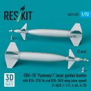 ResKit Models GBU-10 Paveway I laser guided bombs with BSU-37/B fin and BSU-3A/B wing (slow speed) (2 pcs) (F-4D/E, F-111, A-6A, A-7E) (3D Printed) 1:72 (RS72-0575)