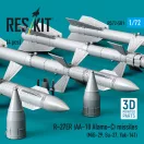ResKit Models R-27ER (AA-10 Alamo-C) missiles (4 pcs) (MiG-29, Su-27, Yak-141) (3D Printed) 1:72 (RS72-0581)