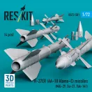 ResKit Models R-27ER (AA-10 Alamo-C) missiles (4 pcs) (MiG-29, Su-27, Yak-141) (3D Printed) 1:72 (RS72-0581)
