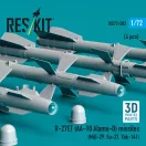 ResKit Models R-27ET (AA-10 Alamo-D) missiles (4 pcs) (MiG-29, Su-27, Yak-141) (3D Printed) 1:72 (RS72-0582)