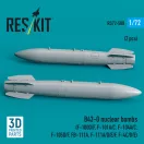 ResKit Models B43-0 nuclear bombs (2 pcs) (F-100D/F, F-101A/C, F-104A/C, F-105D/F, FB-111A, F-111A/E/D/F, F-4C/D/E) (3D Printed) 1:72 (RS72-0588)