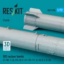 ResKit Models B83 nuclear bombs (2 pcs) (F-15E, F-16, F/A-18, F-111, FB-111, B-1B, B-2, B-52) (3D Printed) 1:72 (RS72-0590)