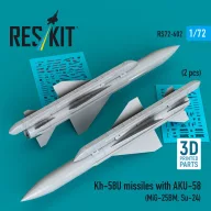   ResKit Models Kh-58U missiles with AKU-58 (2 pcs) (MiG-25BM, Su-24) (3D Printed) 1:72 (RS72-0602)