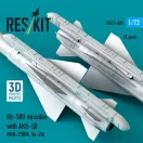 ResKit Models Kh-58U missiles with AKU-58 (2 pcs) (MiG-25BM, Su-24) (3D Printed) 1:72 (RS72-0602)