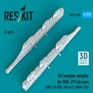   ResKit Models US weapon adapter for MiG-29 Fulcrum (2 pcs) (GBU-39 SDB, GBU-62 (JDAM-ER)) (3D Printed) 1:72 (RS72-0605)