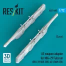 ResKit Models US weapon adapter for MiG-29 Fulcrum (2 pcs) (GBU-39 SDB, GBU-62 (JDAM-ER)) (3D Printed) 1:72 (RS72-0605)