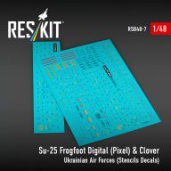   ResKit Models Su-25 Frogfoot Digital (Pixel) & Clover Ukrainian Air Forces (Stencils Decals)(1/48) 1:48 (RSB48-0007)