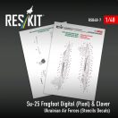 ResKit Models Su-25 Frogfoot Digital (Pixel) & Clover Ukrainian Air Forces (Stencils Decals)(1/48) 1:48 (RSB48-0007)
