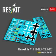   ResKit Models Heinkel He 111 (H-16,H-20,H-22) late series decals 1:48 (RSB48-0015)
