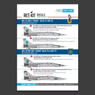   ResKit Models MiG-25RBT, RBF, RBS Foxbat (Blue 73, Blue 74, Red 17, Red 19) Ukrainian Air Forces (Decals with Stencils) 1:72 (RSB72-0001)