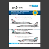   ResKit Models MiG-25PDS Foxbat (Red 17, Red 87, Red 89) Ukrainian Air Forces (Decals with Stencils) 1:72 (RSB72-0002)