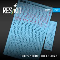   ResKit Models MiG-25 Foxbat Stencils Decals 1:72 (RSB72-0003)