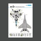 ResKit Models MiG-29UB Fulcrum 9-13 (White 90) Digital (Pixel) Ukrainian Air Forces for Trumpeter kit (Main Decals with Stencils & Masks for painting) 1:72 (RSB72-0005)