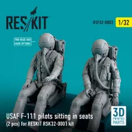   ResKit Models USAF F-111 pilots sitting in seats (2 pcs) for RESKIT RSK32-0002 kit (3D Printed) 1:32 (RSF32-0003)