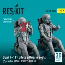 ResKit Models USAF F-111 pilots sitting in seats (2 pcs) for RESKIT RSK32-0002 kit (3D Printed) 1:32 (RSF32-0003)