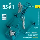 ResKit Models MJ-4 Jammer (MHU-83 B/E) driver & airmen (scene 1) (3 pcs) (3D Printed) 1:32 (RSF32-0051)