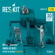  ResKit Models MJ-4 Jammer (MHU-83 B/E) driver & airmen (scene 2) (3 pcs) (3D Printed) 1:32 (RSF32-0052)