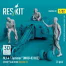 ResKit Models MJ-4 Jammer (MHU-83 B/E) driver & airmen (scene 2) (3 pcs) (3D Printed) 1:32 (RSF32-0052)