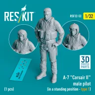   ResKit Models A-7 Corsair II male pilot (in a standing position - type 1) (1 pcs) (3D Printed) 1:32 (RSF32-0053)