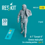   ResKit Models A-7 Corsair II Greece male pilot (in a standing position - type 2) (1 pcs) (3D Printed) 1:32 (RSF32-0057)