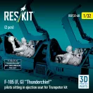 ResKit Models F-105F/G Thunderchief pilots sitting in ejection seat for Trumpeter kit (2 pcs) (3D Printed) 1:32 (RSF32-0068)