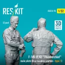 ResKit Models F-105 (F, G) Thunderchief male pilots (in a standing position - type 2) (2 pcs) (3D Printed) 1:32 (RSF32-0070)