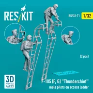   ResKit Models F-105 (F, G) Thunderchief male pilots on access ladder (2 pcs) (3D Printed) 1:32 (RSF32-0071)