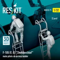   ResKit Models F-105 (F, G) Thunderchief male pilots on access ladder (2 pcs) (3D Printed) 1:32 (RSF32-0071)