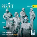 ResKit Models One busy day carrier crew on deck (scene 1) (6 pcs) (3D Printed) 1:32 (RSF32-0075)