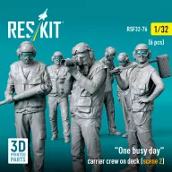   ResKit Models One busy day carrier crew on deck (scene 2) (6 pcs) (3D Printed) 1:32 (RSF32-0076)