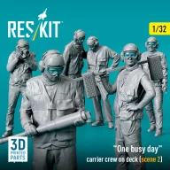  ResKit Models One busy day carrier crew on deck (scene 2) (6 pcs) (3D Printed) 1:32 (RSF32-0076)