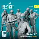 ResKit Models One busy day carrier crew on deck (scene 2) (6 pcs) (3D Printed) 1:32 (RSF32-0076)
