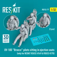   ResKit Models OV-10D Bronco pilots sitting in ejection seats (2 pcs) (only for RESKIT RSU32-0169 & RSU32-0170) (3D Printed) 1:32 (RSF32-0077)