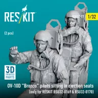   ResKit Models OV-10D Bronco pilots sitting in ejection seats (2 pcs) (only for RESKIT RSU32-0169 & RSU32-0170) (3D Printed) 1:32 (RSF32-0077)