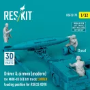 ResKit Models Driver & airmen (modern) (3 pcs) (MHU-83 D/E lift truck LOWER loading position for RSK32-0010) (3D Printed) 1:32 (RSF32-0079)