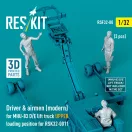 ResKit Models Driver & airmen (modern) (3 pcs) (MHU-83 D/E lift truck UPPER loading position for RSK32-0011) (3D Printed) 1:32 (RSF32-0080)