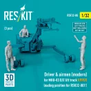 ResKit Models Driver & airmen (modern) (3 pcs) (MHU-83 D/E lift truck UPPER loading position for RSK32-0011) (3D Printed) 1:32 (RSF32-0080)