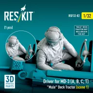   ResKit Models Driver for MD-3 (A, B, C, T) Mule Deck Tractor (scene 1) (1 pcs) (3D Printed) 1:32 (RSF32-0082)