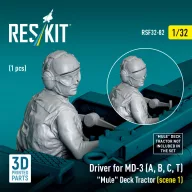   ResKit Models Driver for MD-3 (A, B, C, T) Mule Deck Tractor (scene 1) (1 pcs) (3D Printed) 1:32 (RSF32-0082)