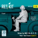 ResKit Models Driver for MD-3 (A, B, C, T) Mule Deck Tractor (scene 1) (1 pcs) (3D Printed) 1:32 (RSF32-0082)