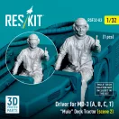 ResKit Models Driver for MD-3 (A, B, C, T) Mule Deck Tractor (scene 2) (1 pcs) (3D Printed) 1:32 (RSF32-0083)