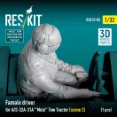 ResKit Models Female driver for A/S-32A-31A Mule Tow Tractor (scene 2) (1 pcs) (3D Printed) 1:32 (RSF32-0085)