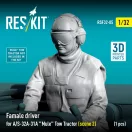 ResKit Models Female driver for A/S-32A-31A Mule Tow Tractor (scene 2) (1 pcs) (3D Printed) 1:32 (RSF32-0085)