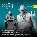 ResKit Models Red jersey (2 pcs) AERO 21A (MHU-191A/M) (1 pcs) with AIM-54A Phoenix (1 pcs) for F-14A,B (scene 1) (3D Printed) 1:32 (RSF32-0088)