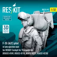   ResKit Models F-35 (A/C) pilot in late ejection seat for RESKIT Cockpit for Trumpeter kit (RSU32-0109, RSU32-0110, RSU32-0227, RSU32-0228) (3D Printed) 1:32 (RSF32-0092)