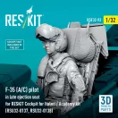 ResKit Models F-35 (A/C) pilot in late ejection seat for RESKIT Cockpit for Italeri / Academy kit (RSU32-0137, RSU32-0138) (3D Printed) 1:32 (RSF32-0093)