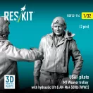 ResKit Models USAF pilots (2 pcs) & M1 Weaver trolley with hydraulic lift & AN-M64 500lb (WW2) (3D Printed) 1:32 (RSF32-0114)